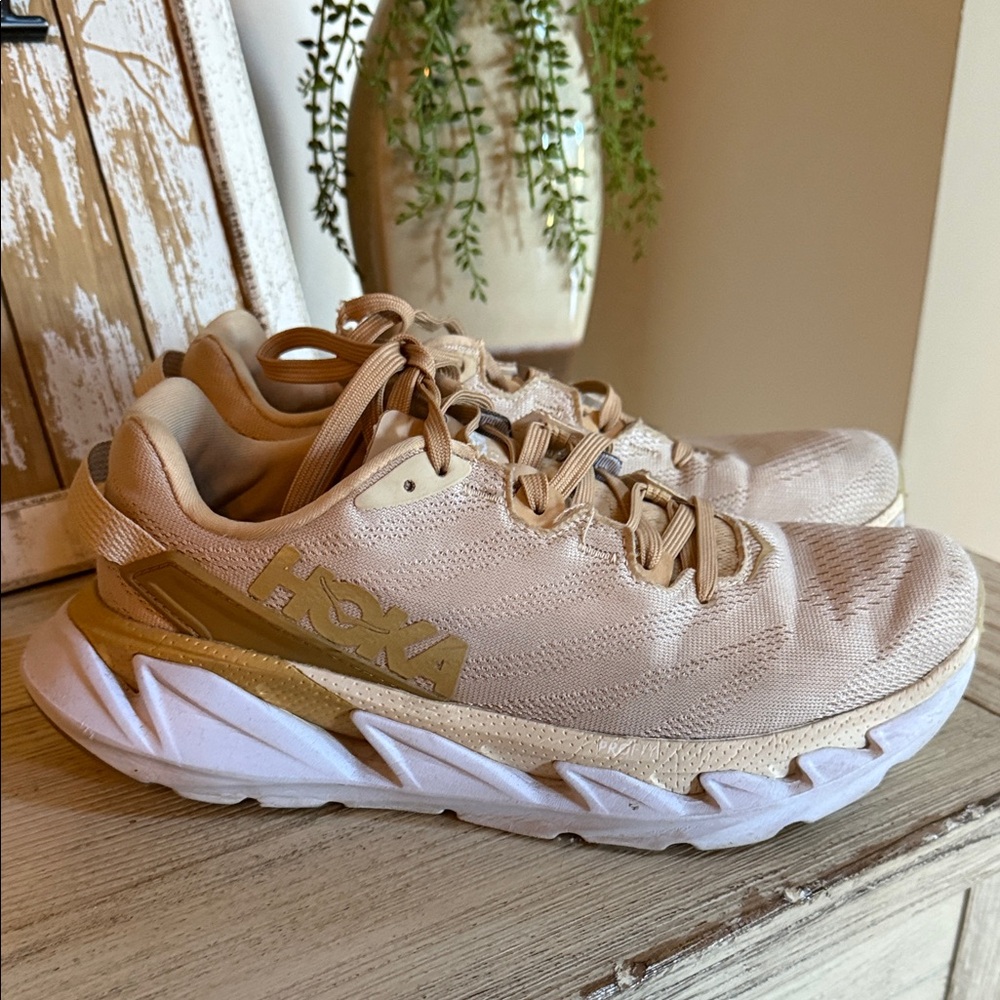 Hoka Women's Beige Athletic Shoes